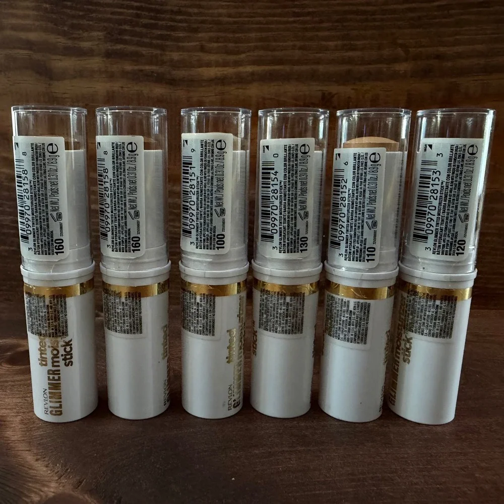 Revlon Glimmer Tinted Moisturizer Stick 6pc Lot Shades 100 110 120 130 160 8.9g